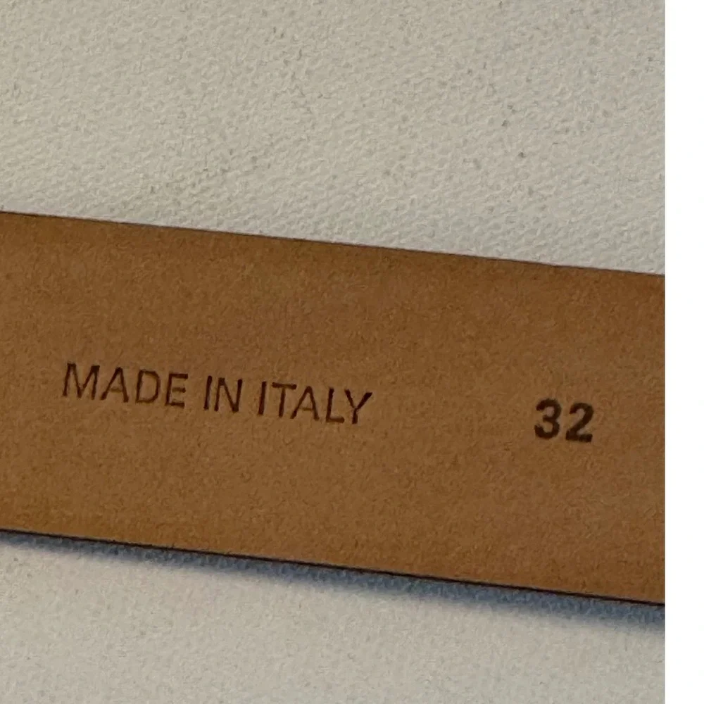 Express Edition Premium Italian Leather Belt Brown 32 Made In Italy NWT $100